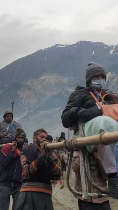 Amarnath Yatra 2023 : 'बम बम भोले'चा गजर... भाविकांचा मोठा उत्साह