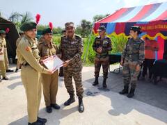 In Pics: उदयपुर में लगे ट्रेनिंग कैंप में खुद को फौलाद बना रही हैं एनीसी की लड़कियां, देखें तस्वीरें