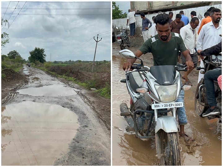 रस्त्यांवर पावसाचे पाणी तुंबत असल्याने, दुचाकी सोडा पायी चालणे देखील अवघड झाले आहे.