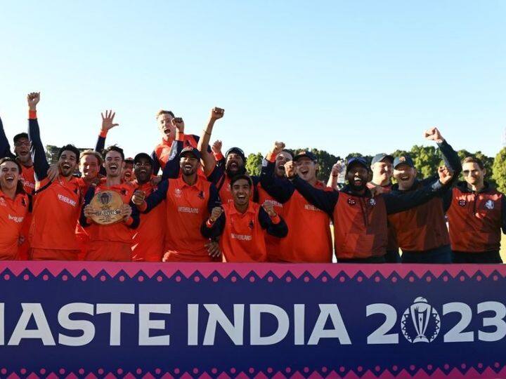 WC Qualifiers 2023: वर्ल्ड कप में क्वालिफाई करने वाली 10वीं टीम बनी नीदरलैंड्स, स्कॉटलैंड को हराकर हासिल किया मुकाम Netherlands become the 10th team to qualify for World Cup 2023 after defeating Scotland in WC Qualifiers see NED vs SCO highlights WC Qualifiers 2023: वर्ल्ड कप में क्वालिफाई करने वाली 10वीं टीम बनी नीदरलैंड्स, स्कॉटलैंड को हराकर हासिल किया मुकाम