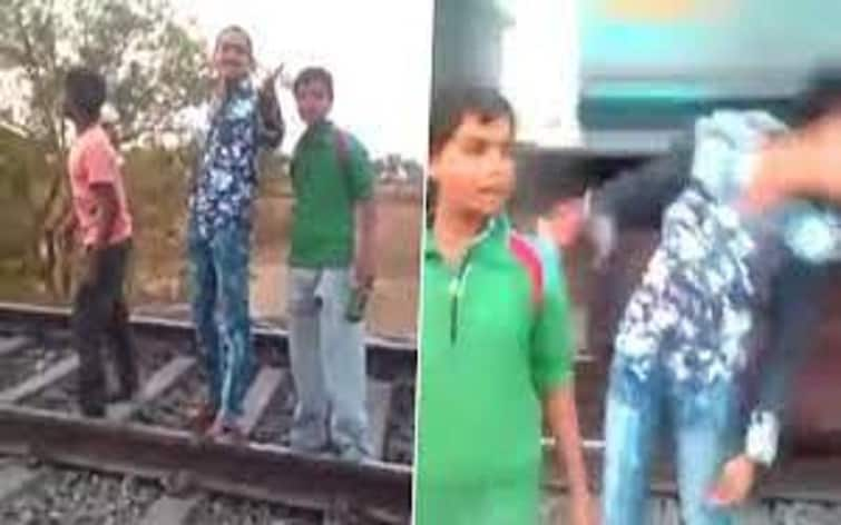 Viral Video: Death game for Ril! A boy's head hit a train while making a video Viral Video: રિલ માટે મોતની રમત! વીડિયો બનાવતા ટ્રેન સાથે અથડાયું છોકરાનું માથું