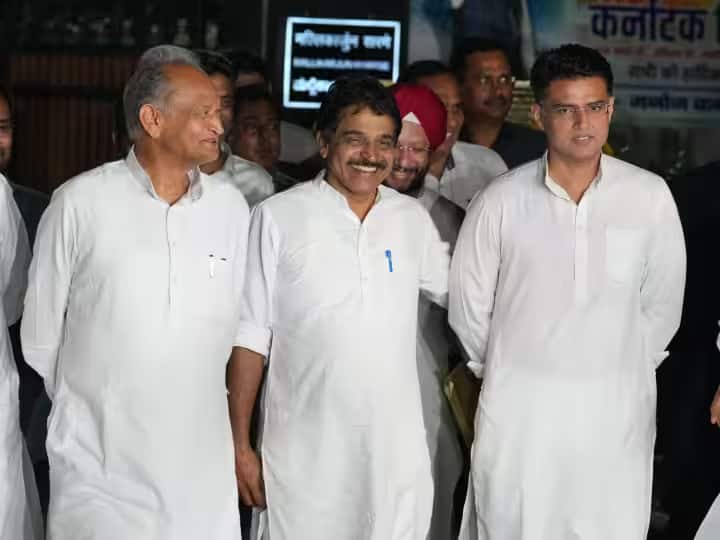 Congress Top Brass Meets In Delhi To Discuss Rajasthan Poll Strategy. Pilot, Gehlot Present Amid Rift Rajasthan Congress Crisis Top Brass Meets In Delhi Discuss Rajasthan Poll Strategy Sachin Pilot Rift Ashok Gehlot Congress Top Brass Meets In Delhi To Discuss Rajasthan Poll Strategy. Pilot, Gehlot Present Amid Rift