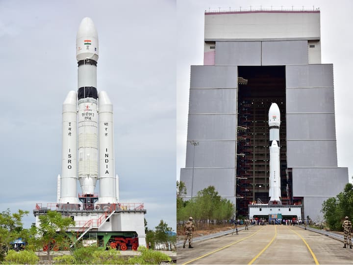 Chandrayaan-3: On July 6, 2023, the encapsulated assembly of Chandrayaan-3 attached to LVM3 M3, which will fly the spacecraft to space, was taken to the launch pad at Satish Dhawan Space Centre