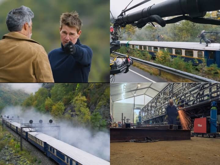 Mission Impossible 7 के एक्शन सीन में उड़ा दी गई थी असली ट्रेन, Tom Cruise का खतरनाक स्टंट देखकर लोगों के होश उड़े, देखें BTS वीडियो