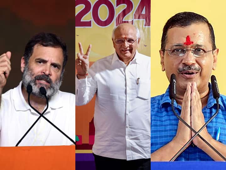 Gujarat Election Survey Result BJP Congress AAP vote share for lok sabha 2024 Bhupendra Patel Arvind Kejriwal Gujarat Election Survey: अगर आज लोकसभा चुनाव हुए तो गुजरात में किसको कितना वोट शेयर? इस पार्टी को झटका, सर्वे में खुलासा