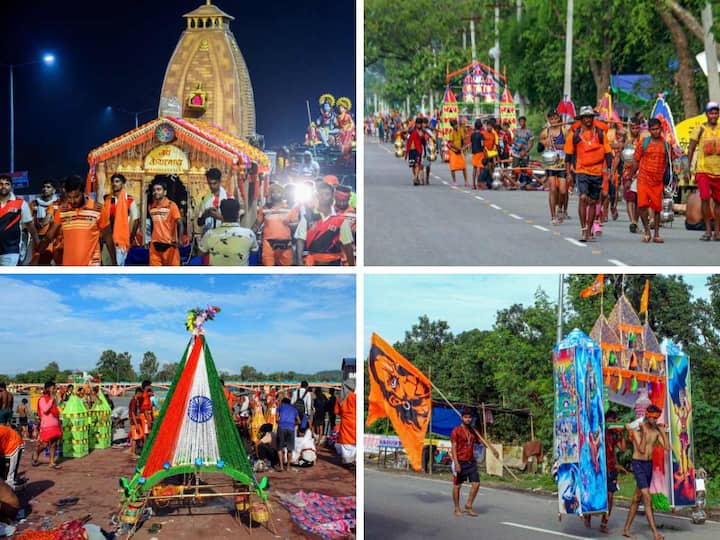 Devotees of Lord Shiva reached Haridwar in large numbers to take part in the Kanwar Yatra in the holy month of Shravan. Here is a look at it: