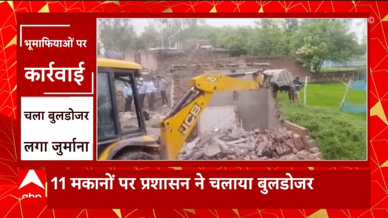 Bulldozer fired on illegal encroachment in UP’s Gonda, fined