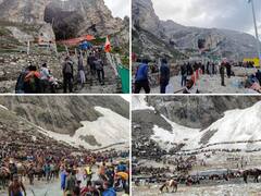 Glimpses From Amarnath Yatra, Suspended Temporarily Due To Bad Weather: IN PICS