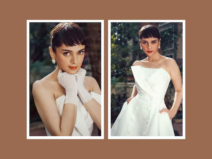 Aditi Rao Hydari dressed up as Audrey Hepburn, who was a classic style icon.