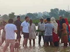 Congress Leader Rahul Gandhi Drives Tractor, Sows Paddy With Farmers In Haryana — IN PICS