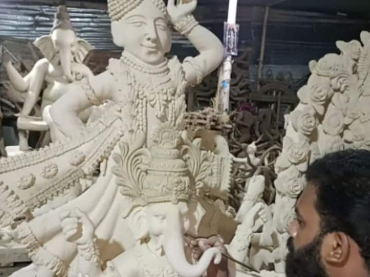 Ganesh Utsav 2023 Preparation bumper demand artists from Bengal Madhya Pradesh MP News ann Ganesh Utsav 2023: गणेश उत्सव की तैयारी जोरों पर, बंपर डिमांड से खिले मूर्तिकारों के चेहरे, दोगुने संख्या में बंगाल से आए कलाकार