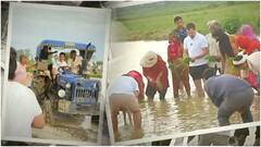 Rahul Gandhi Drives Tractor | పొలంలోకి దిగిన రైతన్నలా మారిన రాహుల్ గాంధీ | ABP Desam