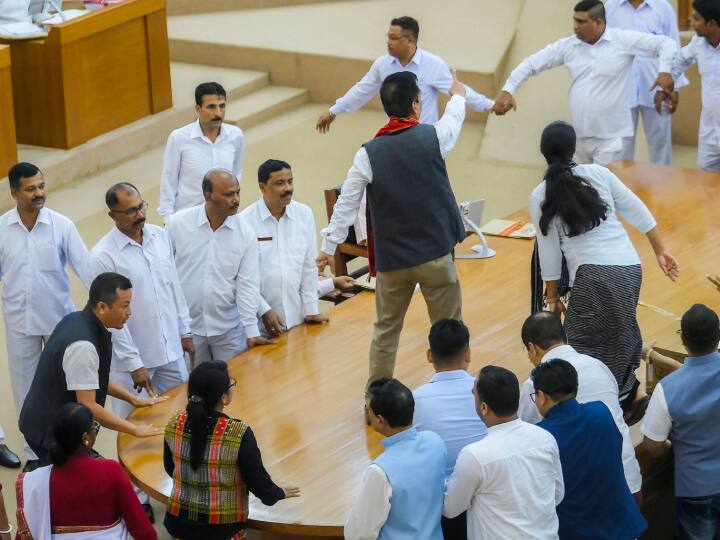 Tripura Budget Session Five MLAs Suspended From Assembly For Disrupting House Proceedings Opposition Walkout