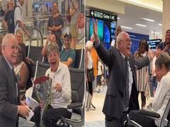 प्रेम म्हणजे प्रेम असतं तुमचं आमच सेमं असतं , 60 वर्षानंतर हायस्कूल क्रशला केले फिल्मी  स्टाईलमध्ये प्रपोज