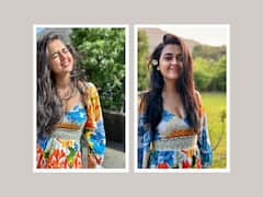 Tejasswi Prakash Poses In A Multi-Coloured Floral Dress