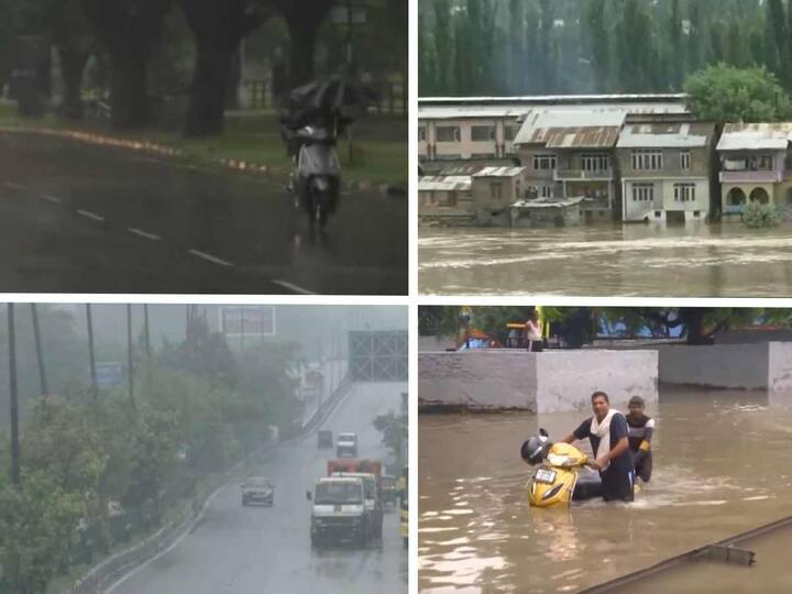 Fresh spells of showers lashed different states in North India causing landslides in different areas. Rivers like Jhelum and Beas are overflowing leading to more waterlogging. Here is a look at it: