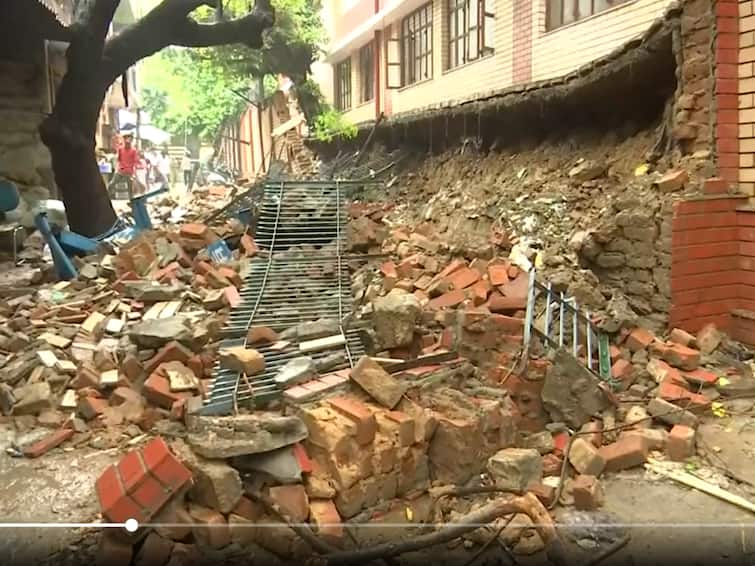 Delhi: Wall Of Newly Built Govt School Collapses, BJP Hits Out At 'Kejriwal's Fake Education Model' Delhi: Wall Of Newly Built Govt School Collapses, BJP Hits Out At 'Kejriwal's Fake Education Model'