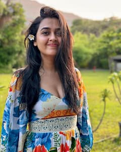 Tejasswi Prakash Poses In A Multi-Coloured Floral Dress