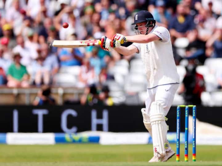 England’s young batter scripted history after he became the quickest player to reach 1000 runs in Test cricket in terms of balls faced (1058 balls). (Getty)