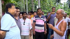 দিনহাটায় গুলিবিদ্ধ ভোটার, নিহতের বাড়িতে গিয়ে বিক্ষোভের মুখে উদয়ন গুহ