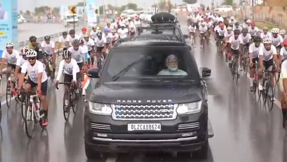 Modi Bikaner Road Show With Cyclists : రాజస్థాన్ లోని బికనీర్ లో ప్రధాని మోదీ రోడ్ షో | ABP Desam