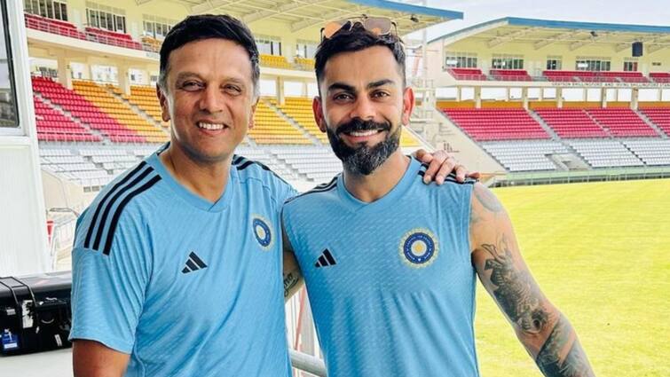 IND vs WI: Virat Kohli goes down memory lane ahead of 1st test shares picture with Rahul Dravid IND vs WI: ডমিনিকায় পৌঁছেই ১২ বছর আগের স্মৃতিচারণ কোহলির, দ্রাবিড়ের সঙ্গে তুললেন ছবি