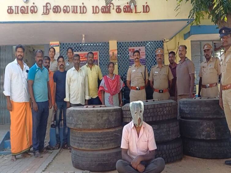 Trichy crime news Lorry tyre thief arrested in Trichy 3 more arrested by police TNN Crime: திருச்சியில் லாரி டயர் திருடன் கைது - 3 பேருக்கு போலீஸ் வலைவீச்சு