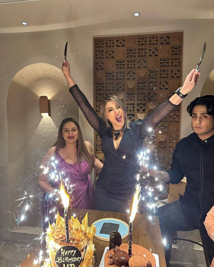 Urvashi seemed to have a great time on her special day