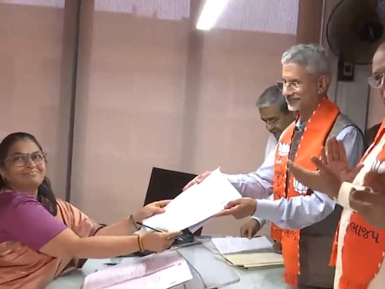 Rajya Sabha Elections EAM S Jaishankar Files Nomination From Gujarat Gandhinagar EAM S Jaishankar Files Nomination For Upcoming Rajya Sabha Polls From Gujarat