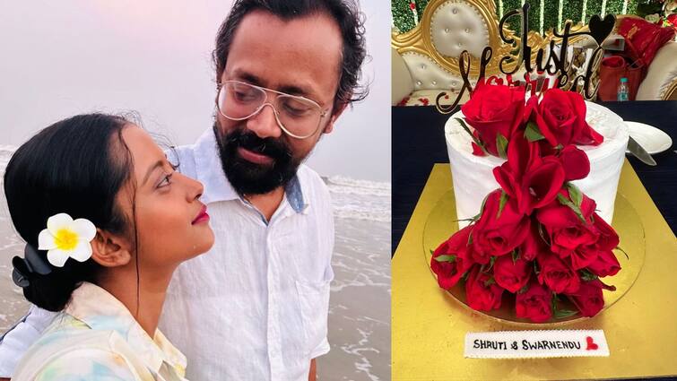 Swarnendu-Shruti: Director Swarnendu Samaddhar and Actress Shruti Das got married, share news in social media Swarnendu-Shruti: লাল গোলাপে মোড়া নতুন জীবনের সূচনা, বিয়ে করলেন স্বর্ণেন্দু-শ্রুতি