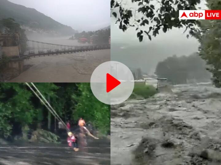 Watch Rain wreaks havoc in Himachal Pradesh water level of rivers above danger mark Watch: हिमाचल प्रदेश में बारिश का कहर, नदियों का जलस्तर खतरे के निशान के ऊपर, Videos में देखें हाल