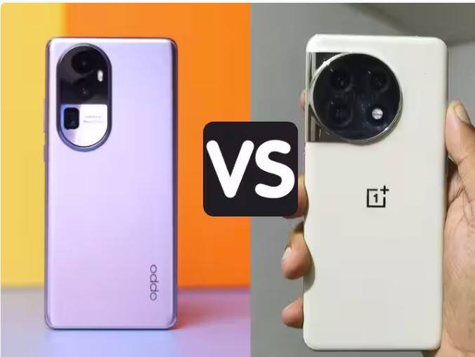 Oppo Reno 10 Pro Plus vs Oneplus 11 5G: ਓਪੋ ਨੇ ਅੱਜ ਰੇਨੋ 10 ਸੀਰੀਜ਼ ਦੇ ਤਹਿਤ 3 ਨਵੇਂ ਸਮਾਰਟਫੋਨ ਲਾਂਚ ਕੀਤੇ ਹਨ। ਇਸ ਸੀਰੀਜ਼ ਦਾ ਸਭ ਤੋਂ ਮਸ਼ਹੂਰ ਮਾਡਲ Oppo Reno 10 Pro Plus ਹੈ। ਇਸ 'ਚ 64MP ਦਾ ਟੈਲੀਫੋਟੋ ਕੈਮਰਾ ਹੈ।