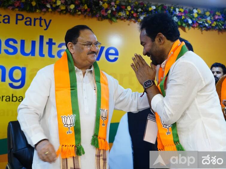 BJP high command is working to fix issues in party in Telangana తెలంగాణలో విభేదాలపై బీజేపీ ఫోకస్- పార్టీ లైన్ దాటొద్దని నడ్డా స్వీట్ వార్నింగ్- అసంతృప్తులతో ఈటల మీటింగ్
