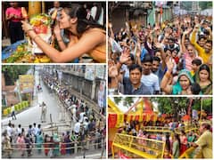 Shravan Somvar: Devotees Flock To Temples To Perform Lord Shiva 'Abhishek'. In Pics