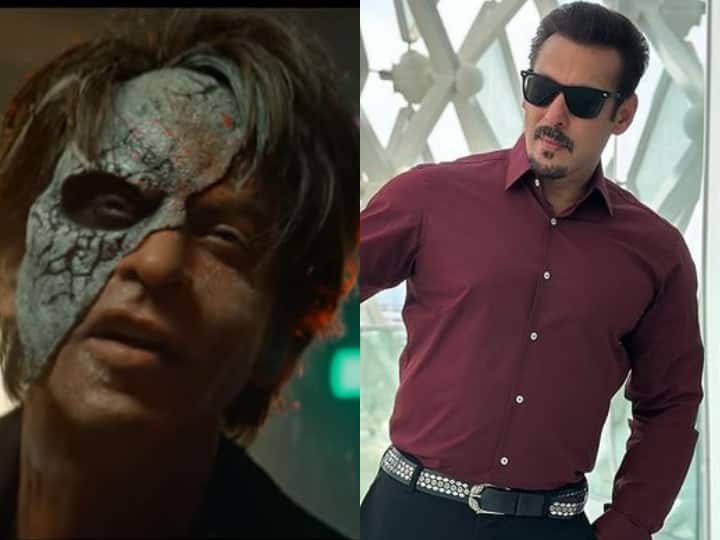 Salman Khan React On Shah rukh Khan Jawan Trailer Says this kind of a movie we should see in theatres Jawan का ट्रेलर देखकर ही शाहरुख की फिल्म के दीवाने हुए सलमान ख़ान, बोले- 'मैं तो पक्का पहले ही दिन देखने जाऊंगा'