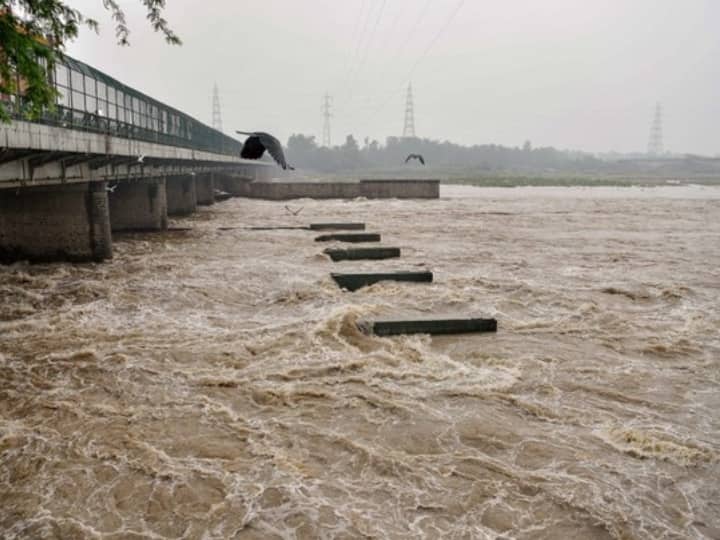 Delhi Yamuna water flowing above danger mark rail traffic stalled on Old Loha Bridge CWC IMD issued Orange alert  Delhi Flood Warning: खतरे के निशान से ऊपर बह रहा है यमुना का पानी, पुराना लोहा पुल पर रेल यातायात ठप, IMD का ऑरेंज अलर्ट