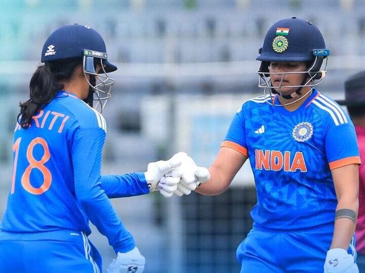 India Women won by 8 runs against Bangladesh Deepti Sharma Shafali Verma INDW vs BANW 2nd T20I Dhaka INDW vs BANW: टीम इंडिया ने बांग्लादेश को रोमांचक मैच में 8 रनों से हराया, सीरीज में 2-0 की अजेय बढ़त