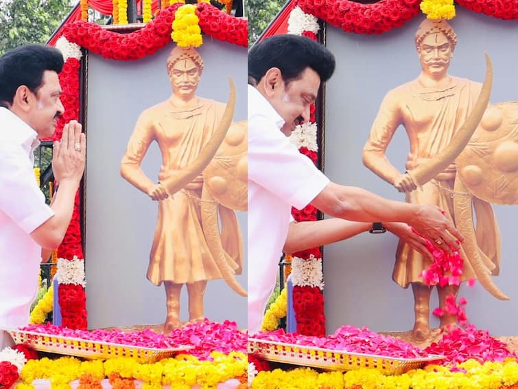 Chief Minister M. K. Stalin tributes birth anniversary of India's first freedom fighter Maveeran Alagumuthu Kone அழகு முத்துக்கோனின் வாழ்வும் போராட்டமும் என்றும் புகழ்மங்காது - முதலமைச்சர் மு.க.ஸ்டாலின் புகழாரம்..!