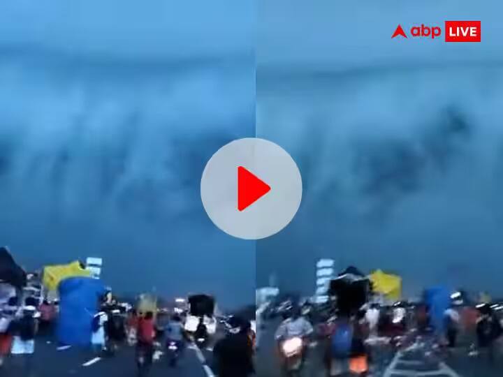 shelf cloud viral video in haridwar people scared called ice storm uttarakhand weather Viral Video: ਹਰਿਦੁਆਰ 'ਚ ਦਿਖਾਈ ਦਿੱਤੇ ਡਰਾਉਣੇ ਬੱਦਲ, ਬੱਦਲਾਂ ਨੂੰ ਦੇਖ ਕੇ ਚੀਕ ਪਏ ਲੋਕ, ਵੀਡੀਓ ਵਾਇਰਲ