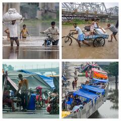 In Pics: Thousands Evacuated As Yamuna Crosses Danger Mark In Delhi
