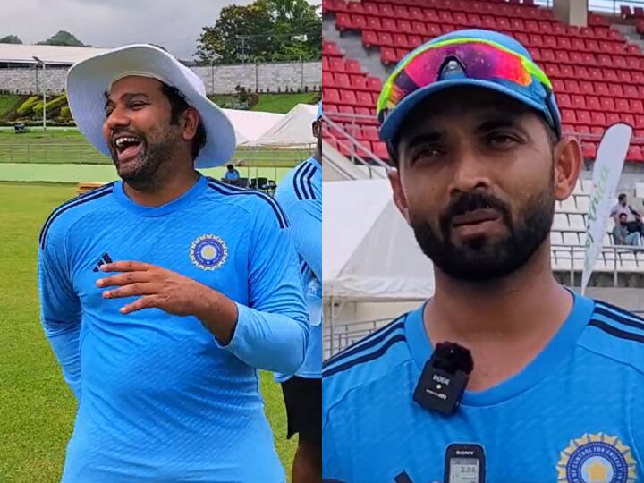 Watch: वेस्टइंडीज़ में रहाणे की प्रेस कॉन्फ्रेंस में रिपोर्टर बने कप्तान रोहित शर्मा, पूछे दिलचस्प सवाल, वीडियो वायरल