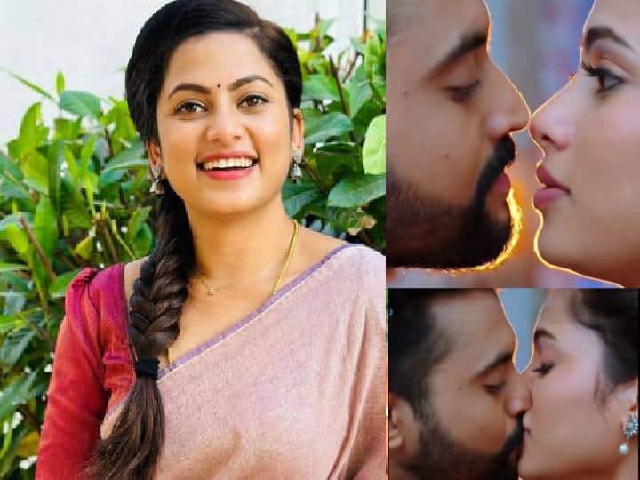 ethirneechal fame Actress Madhumitha lip lock scene viral Ethirneechal Janani: ’இந்தாம்மா ஏய்’ .. லிப் கிஸ் கொடுக்கும் எதிர்நீச்சல் ஜனனி.. ஷாக்கான ரசிகர்கள்..!