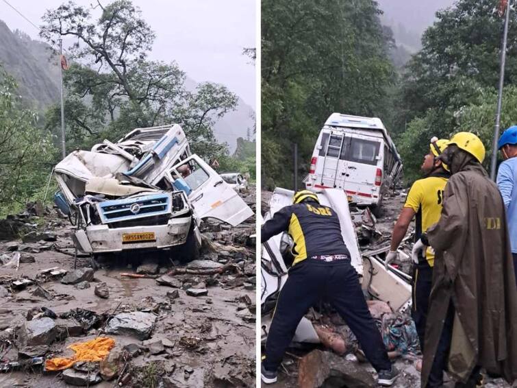 Uttarakhand Landslide Debris Gangotri National Highway Uttarkashi Four Dead Several Injured Uttarakhand: Four Pilgrims From MP Dead As Landslide Buries Vehicles In Uttarkashi