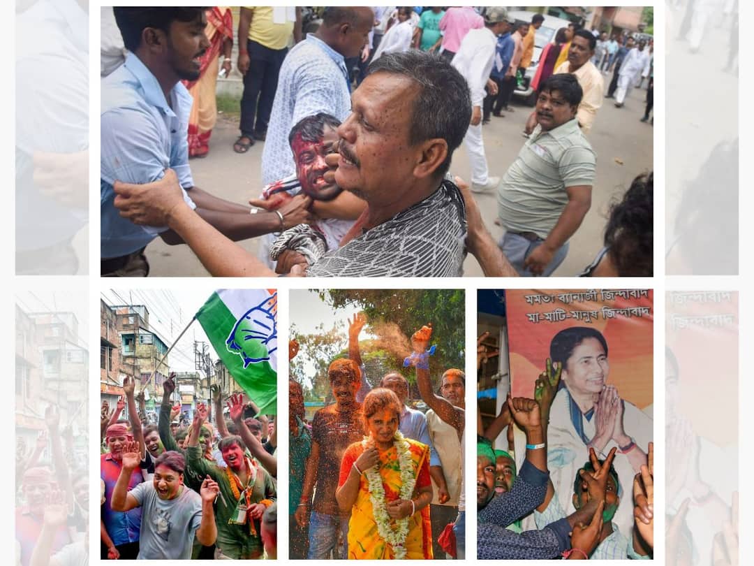 Bengal Panchayat Poll Results 2023: TMC Sweeps Local Body Polls But Celebrations Not Without Violence — IN PICS Bengal Panchayat Poll Results 2023: TMC Sweeps Local Body Polls But Celebrations Not Without Violence — IN PICS