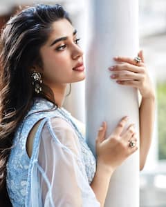 Krithi Shetty In A Pastel Blue Ethnic Garara Suit; See Pics