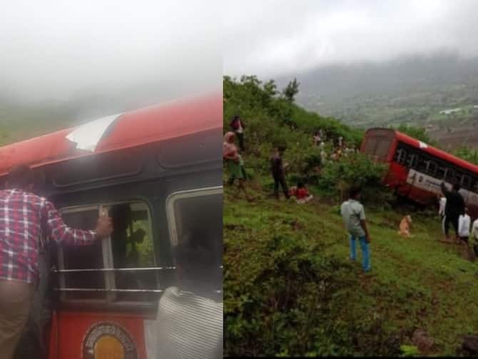 Photos: Horrific Accident In Nashik 30 People On Board Bus Falls In Valley | Photos: नासिक में दर्दनाक सड़क हादसा, 30 यात्रियों से भरी बस खाई में गिरी