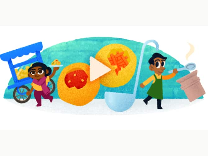 Google Doodle celebrates Indian street food 'pani puri' with an