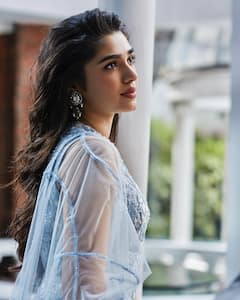 Krithi Shetty In A Pastel Blue Ethnic Garara Suit; See Pics