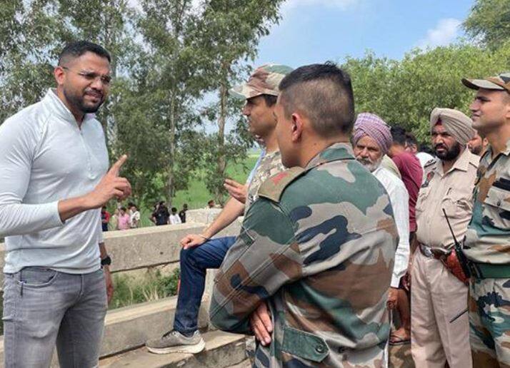 flood in Ghaggar; Command taken by NDRF and Indian Army personnel ਘੱਗਰ 'ਚ ਪਏ ਕਈ ਥਾਈਂ ਪਾੜ; ਐੱਨ.ਡੀ.ਆਰ.ਐੱਫ ਅਤੇ ਭਾਰਤੀ ਫੌਜ ਦੇ ਜਵਾਨਾਂ ਨੇ ਸੰਭਾਲੀ ਕਮਾਨ