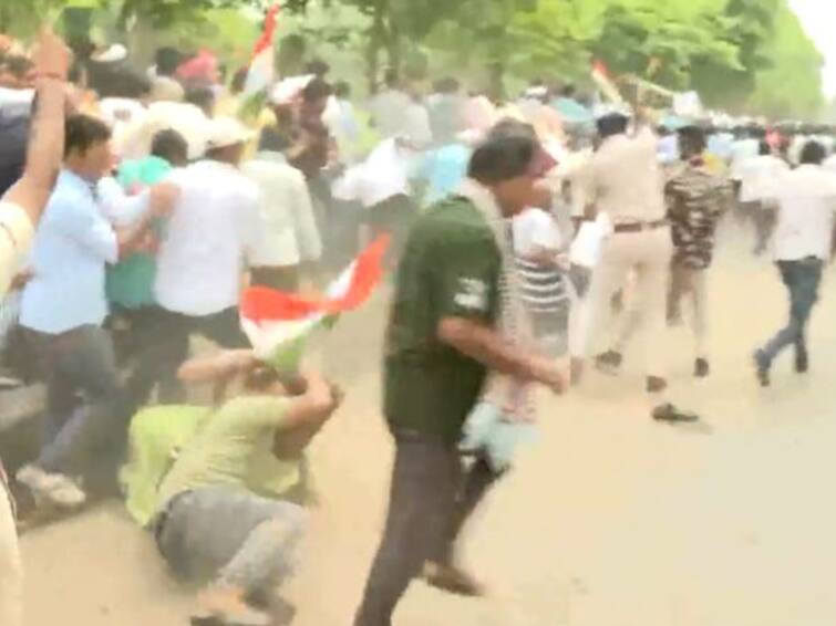 Bihar Police Lathi Charge Farmer Body Members Marching Bihar Assembly Over Demands Cops Lathi-Charge Farmer Body Members Marching To Bihar Assembly Over Demands — Watch